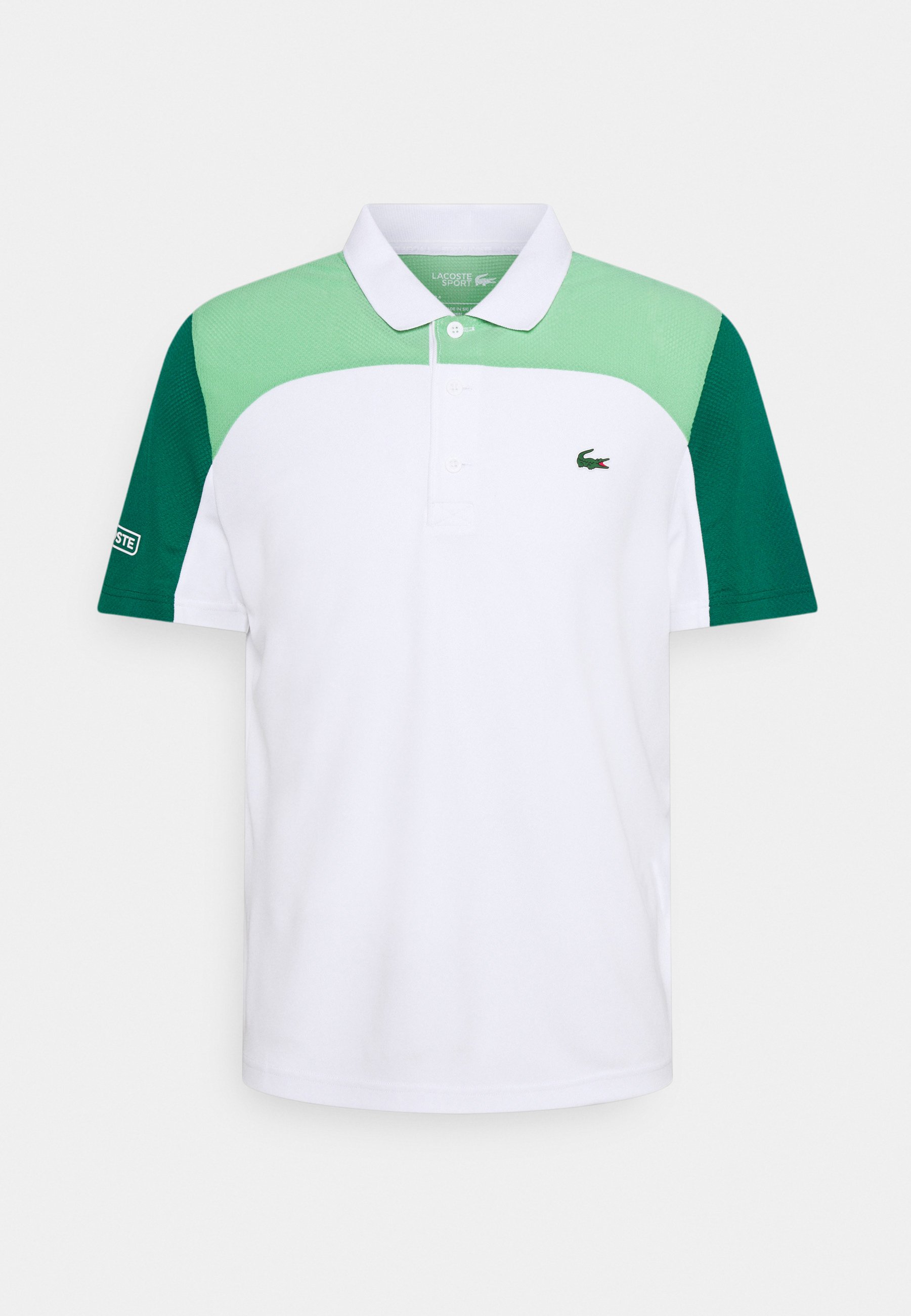 Lacoste Sport Tennis Polo Shirt Herren Weiß Grün Lacoste Sport Tennis Polo Shirt Herren Weiß Grün